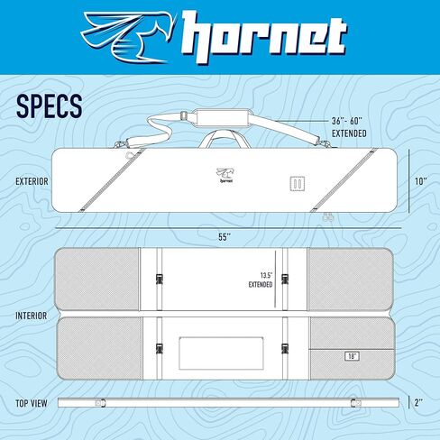 حقيبة مجداف كاياك للرياضات المائية - حقيبة كاياك تناسب مجدافين كاياك - حقيبة نقل وتخزين مجداف التجديف - ملحقات قوارب الكاياك in Kuwait