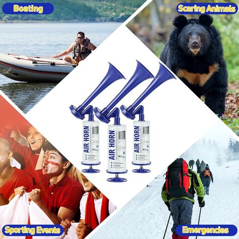 6 Pcs Air Horns, Reusable Horn Self Defense, Portable Handheld Air Horn for Boating, Hiking, Graduation, Camping, Sports Events, Parties, Birthdays in Saudi Arabia
