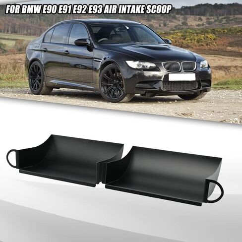 2Pcs Dynamic Cold Air Intake Scoop,Cold Ram Air Intake Kit System for BMW 3-Series, E90/91/92/93 316d, 318d, 320d, 325d, 330d, 335d, 316i, 318i, 320i, 325i, 328i, 330i, 335i M3(Black) in Saudi Arabia