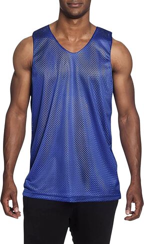 Mens Reversible Basketball Jersey Premium Moisture Wicking Mesh Tank Top in Kuwait