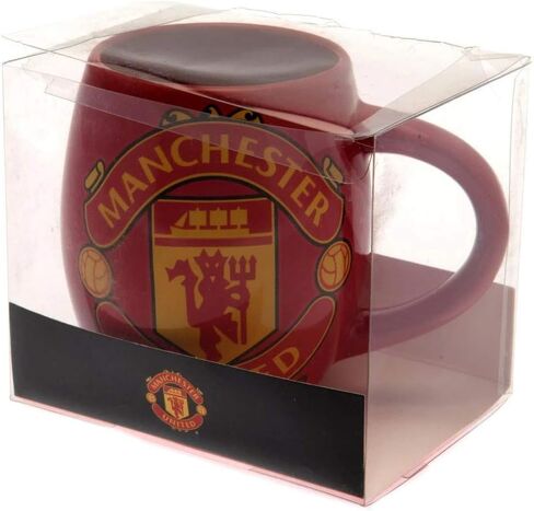 كوب شاي MANCHESTER UNITED FC - كوب أحمر مع شعار MUFC على الجهة الأمامية. كوب كبير يحمل أكثر من 16 أونصة. مثالي لأي مشجع مانشستر يونايتد. احصل على منتجك اليوم. in Kuwait