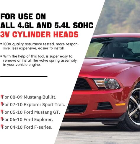 Engine Valve Spring Compressor Tool Compatible with Ford Mustang GT 4.6L 5.4L 3V Explorer Trac Magnetic Screw Retainer Red in Saudi Arabia