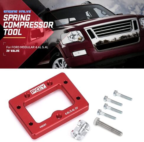 Engine Valve Spring Compressor Tool Compatible with Ford Mustang GT 4.6L 5.4L 3V Explorer Trac Magnetic Screw Retainer Red in Saudi Arabia