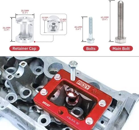 Engine Valve Spring Compressor Tool Compatible with Ford Mustang GT 4.6L 5.4L 3V Explorer Trac Magnetic Screw Retainer Red in Saudi Arabia