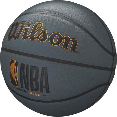 WILSON NBA Forge Series Indoor/Outdoor Basketball - Forge Plus, Dark Grey, Size 5 - 27.5" in Saudi Arabia