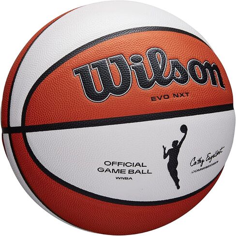 Wilson WNBA Official Game Ball, Indoor, Leather, Size: 6, Brown/White in Saudi Arabia