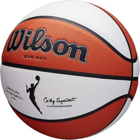Wilson WNBA Official Game Ball, Indoor, Leather, Size: 6, Brown/White in Saudi Arabia