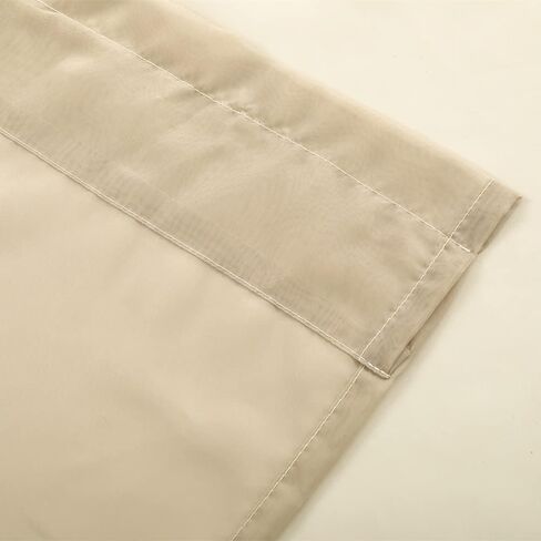 GYROHOME Basic Rod Pocket Sheer Voile Curtain,Sunlight Filtering Protect Privacy Polyester Sheer for Living Room Bedroom Patio Door Set of 2Panels,Light Tan,52x63inch in Saudi Arabia