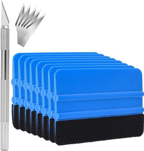 Gebildet Durable Black Felt Edge Squeegee 4 Inch for Car Vinyl Film Wrapping Decal Squeegee Window Tint Work, Professional Scratch Free Squeegee. Pack of 2 in Saudi Arabia