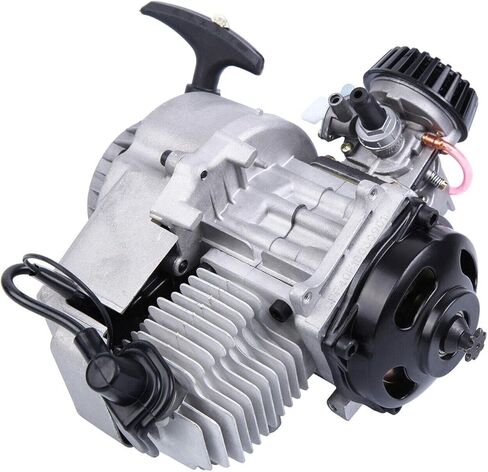 47cc 49cc Mini Engine 2-Stroke Motor Pull Start Engine Single Cylinder Motor Air Cooled Complete Engine Kit for Pocket Bike Mini Dirt Bike ATV Scooter 30:1 in Saudi Arabia