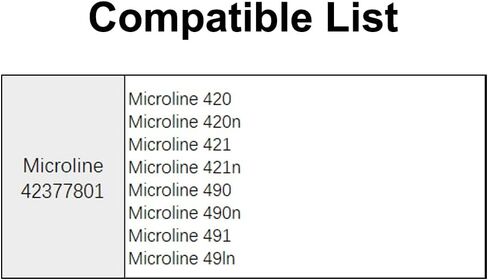 12 عبوة بديلة لخرطوشة شريط الطابعة المتوافقة مع Okidata 42377801 لـ Microline 420، 421، 490، 491، ML420، ML421، ML490، ML491، أسود in Kuwait