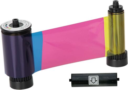 IDP SMART-31 and SMART-51 Series ID Card Printer Ribbon - YMCKO Full-Color, Resin Black and Overlay Panel Ribbon with Cleaning Roller, 250 Cards/roll in Saudi Arabia