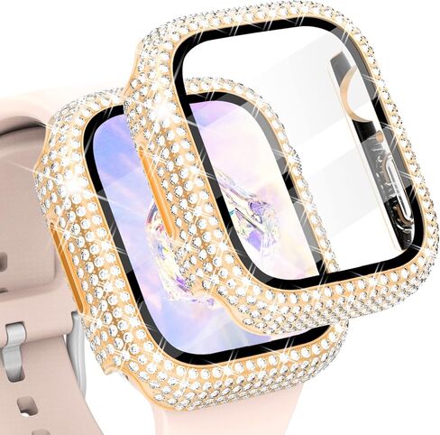 KADES متوافق مع حافظة حماية Bling Apple Watch مع واقي شاشة مدمج لساعة Apple 40 مم iWatch Series SE SE2022 6 5 4 (40 مم، شفاف) in Saudi Arabia