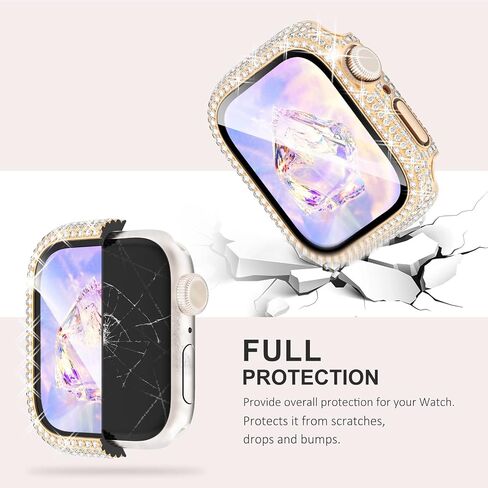 KADES متوافق مع حافظة حماية Bling Apple Watch مع واقي شاشة مدمج لساعة Apple 40 مم iWatch Series SE SE2022 6 5 4 (40 مم، شفاف) in Saudi Arabia