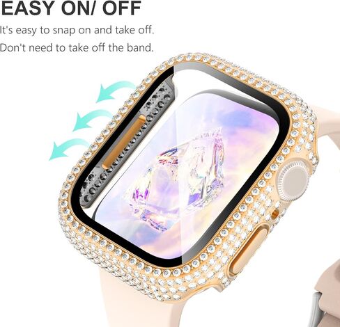KADES متوافق مع حافظة حماية Bling Apple Watch مع واقي شاشة مدمج لساعة Apple 40 مم iWatch Series SE SE2022 6 5 4 (40 مم، شفاف) in Saudi Arabia