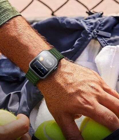 Easuny Silicone Magnetic Watch Band Compatible with Apple Watch 49mm 45mm 44mm 42mm 41mm 40mm 38mm Bands for Men Women, Sport Solo Loop for iWatch Series 9 8 7 6 5 4 3 2 1 SE Ultra 2 Ultra 1 in Kuwait