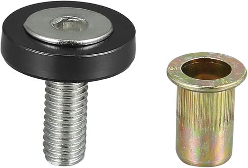 Motoforti 30 Pcs Car Motorcycle Black M6 Fender Bumper Washer Bolt Rivet Nuts Kit Aluminum Alloy Engine Bay Fastener in Saudi Arabia