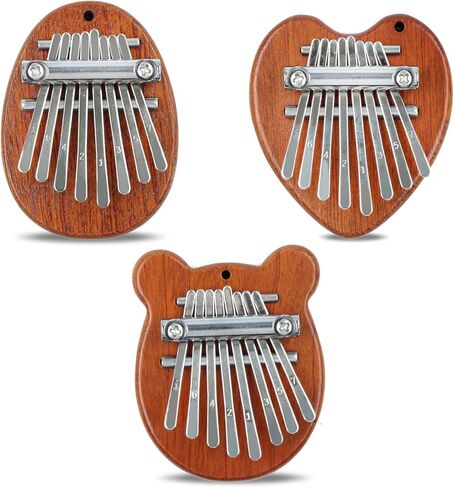 3 عبوات من بيانو الإبهام الصغير بجيب صغير من كاليمبا، 8 مفاتيح بيانو بالإبهام، بيانو رائع للأصابع، بيانو يدوي صغير، هدايا موسيقية لعيد الميلاد للأطفال البالغين المبتدئين in Kuwait