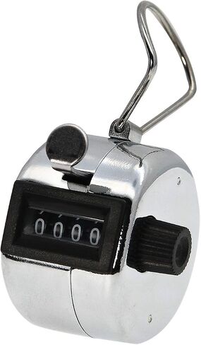 Tally Counter Clicker 4 Digit Mechanical Palm Counter Metal Hand Clicker with Finger Ring Number Count for School Golf & Concert in Saudi Arabia