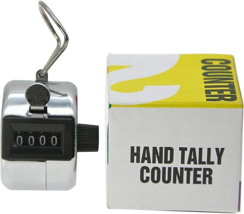 Tally Counter Clicker 4 Digit Mechanical Palm Counter Metal Hand Clicker with Finger Ring Number Count for School Golf & Concert in Saudi Arabia
