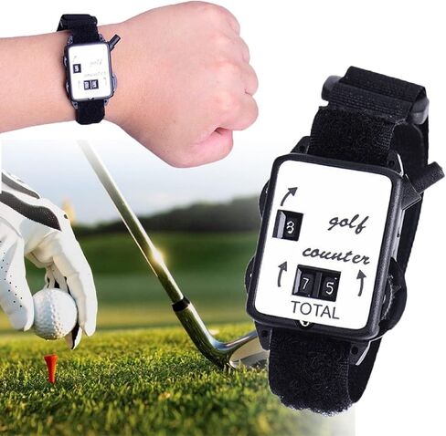 Golf Score Counter,Mini Golf Stroke Counter Watch Wristband Sports Golf Stroke Counter Score Keeper,Manual Type Stroke Shot Keeper,Lightweight Hand Mechanical Counters Clickers for Sport Coach Casino in Saudi Arabia