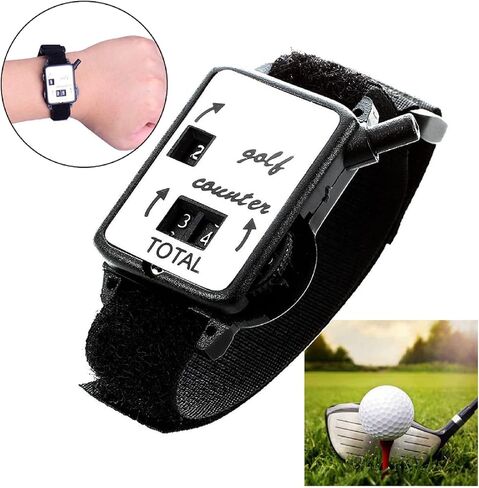 Golf Score Counter,Mini Golf Stroke Counter Watch Wristband Sports Golf Stroke Counter Score Keeper,Manual Type Stroke Shot Keeper,Lightweight Hand Mechanical Counters Clickers for Sport Coach Casino in Saudi Arabia