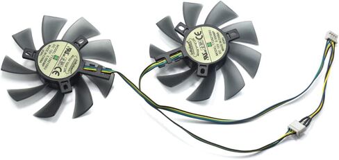 inRobert DIY Two Ball Bearing Graphic Card Fan 85mm Diameter 40x40x40mm Cooling Fan for MSI Gigabyte Sapphire Zotac XFX Mining GPU (1 Pair) in Saudi Arabia