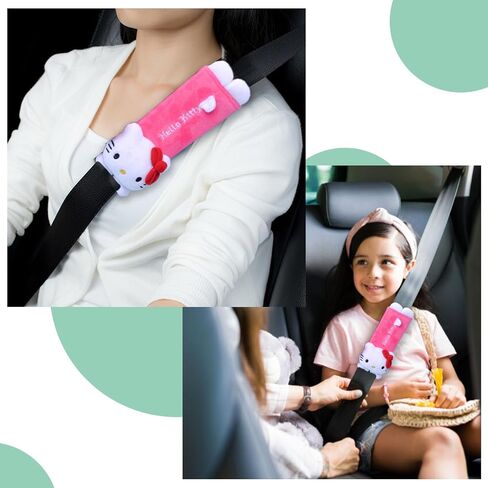 Kawaii Car Seat Belt Strap Cover Cute Cushions Shoulder Pad Set of 2,Cute Plush Soft Protector Cushions Shoulder Pads for Adults and Kids in Saudi Arabia