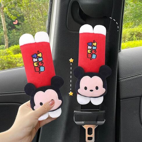 Kawaii Car Seat Belt Strap Cover Cute Cushions Shoulder Pad Set of 2,Cute Plush Soft Protector Cushions Shoulder Pads for Adults and Kids in Saudi Arabia