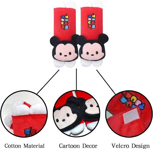 Kawaii Car Seat Belt Strap Cover Cute Cushions Shoulder Pad Set of 2,Cute Plush Soft Protector Cushions Shoulder Pads for Adults and Kids in Saudi Arabia