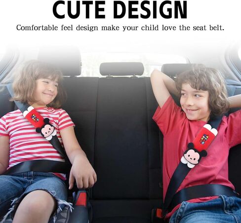 Kawaii Car Seat Belt Strap Cover Cute Cushions Shoulder Pad Set of 2,Cute Plush Soft Protector Cushions Shoulder Pads for Adults and Kids in Saudi Arabia