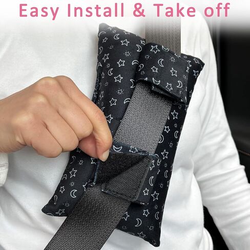 Seat Belt Pillow for Mastectomy Post-Surgery, Heart Surgery Recovery Support Cushion for Chest, Chemo Port Pacemaker Bypass Recovery Stress Relief Pillow, Post Surgery Pillow. (Star&Moon) in Saudi Arabia