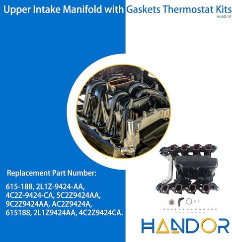 615-188 Upper Intake Manifold with Gasket Kit Compatible with 2000-2016 F150 F250 F350 E-150 E-250 E350 Super Duty E450 Super Duty Excursion ExpeditionV8 5.4L Replacement# 2L1Z-9424-AA in Saudi Arabia