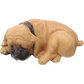 SUPVOX Spare Key Hider Dog Shape Garden Decoration Safe Holder Dog Figurine Garden Statue Spare Key Lock Box Outside Key Hider for Outdoor Yard Yellow