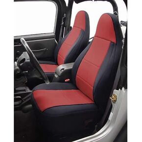 Coverking Custom Fit Seat Cover for Jeep Wrangler CJ 2-Door - (Neoprene, Solid Black)