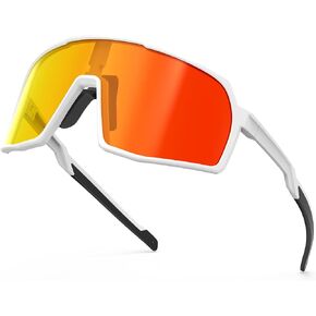Cycling Glasses Polarized Sports Sunglasses Men Women Mountain Bike Glasses-UV 400 Protection,Baseball Sunglasses For Running,Fishing,Cycling,Golf-Grey