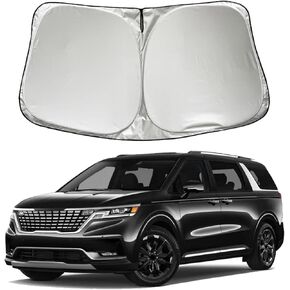 Car Windshield Sun Shade Sunshade Compatible with Kia Carnival 2025 2024 2023 2022 Accessories, Foldable Car Front Window Sun Shield Visor