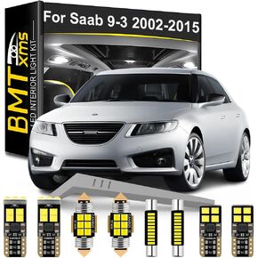 LED Interior Light Kit Replacement for Saab 9-3 YS3F Sedan Wagon 2002 2003 2004 2005 2006 2007 2008 2009 2010 2011 2012 2013 2014 2015