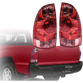 WFLNHB Driver and Passenger Side Tail Lights Assembly Replacement for Toyota Tacoma 2005-2015 Rear Tail Lights Brake Lamps 81550-04150 81560-04150