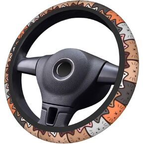 Peace Love Car Steering Wheel Cover for Women Girl Universal 15 Inch Breathable Anti-Slip Car Accessories for Most Truck Van SUV Auto