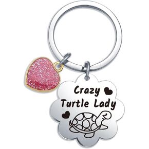 Turtle Stuff Tortoise Lover Gifts For Women Friends Turtle Owner Keychain Turtle Animal Theme Gifts