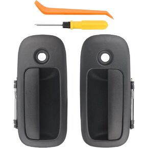 MOTOALL Front Driver and Passenger Side Exterior Door Handle Compatible with Chevy Express GMC Savana 1500 2500 3500 1996-2009, Black 1 Pair