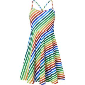 Girls Summer Sundress Adjustable Strap Cami Dress Spaghetti Strap Dresses Size 4-13