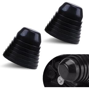 2 PCS LED Light Dust Cover, Car Light Protector, Dustproof Shell Cover, Universal for Most Cars (Black)