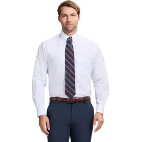 IZOD Men's Dress Shirt Regular Fit Long Sleeve Wrinkle Free Stretch Button Down Collar