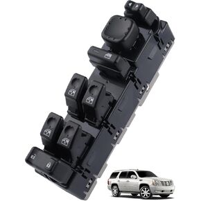 15883323 Front Driver Side Master Power Window Switch Without Folding icon Compatible with 2003-2007 Chevrolet, Silverado，Suburban，Tahoe，GMC,Yukon，Cadillac Replace# 901-075, DWS-220