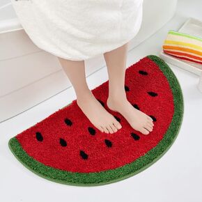 FROZZUR Bath Mat Papaya Non Slip Cute Fun for Bathroom Fruit Bath Mat Luxury Absorbent Shower Rug Washable