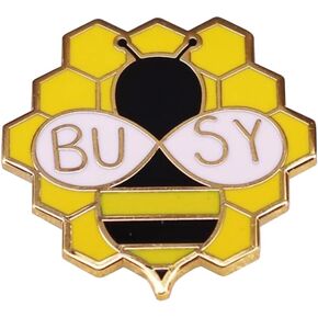 Busy Bee Enamel Brooch Unique Bumblebee Aesthetic Gift For colleague friends Cartoon Honey Bees Dripping Oil Badges for Backpack Shirts