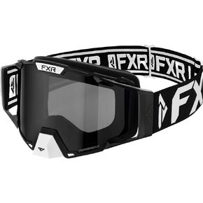 FXR Pilot Snow Goggle Outriggers Low-Profile Anti Fog Scratch Lens Black/White - Smoke - One Size