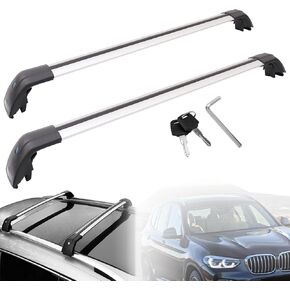 MotorFansClub Roof Rack Cross Bars Fit for BMW X3 F25 2011 2012 2013 2014 2015 2016 2017 2018 Cross Bars Baggage Luggage Cargo Top Roof Rail